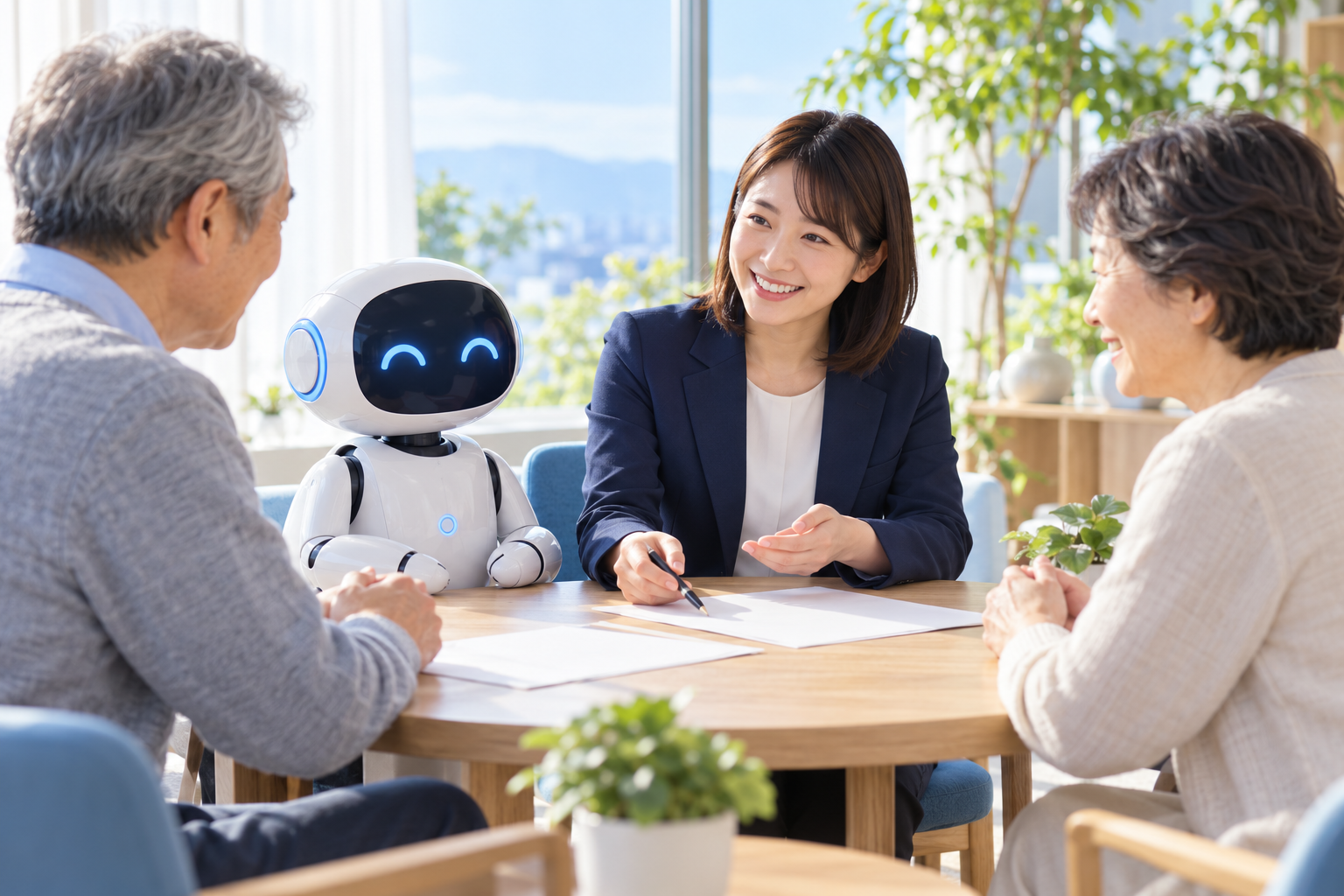 相談から、安心が生まれる。 AIオフィスのコンセプト作品
